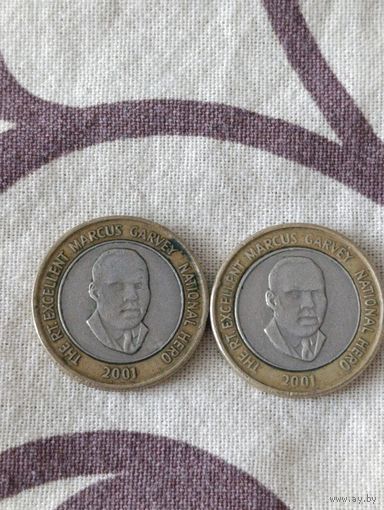 Ямайка. 20 долларов 2001 года. (4)