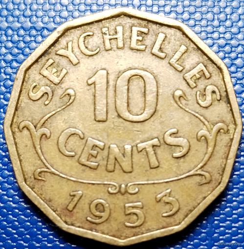 Сейшелы 10 центов 1953 г.