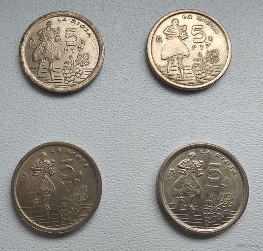 Испания 5 песет, 1996 Риоха 1-15-1*4