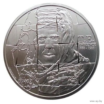 Ниуэ 2 доллара 2013г. "125-лет со дня рождения Т.Э.Лоуренса". Монета в капсуле; деревянном подарочном футляре; сертификат; коробка. СЕРЕБРО 31,10гр.(1 oz).