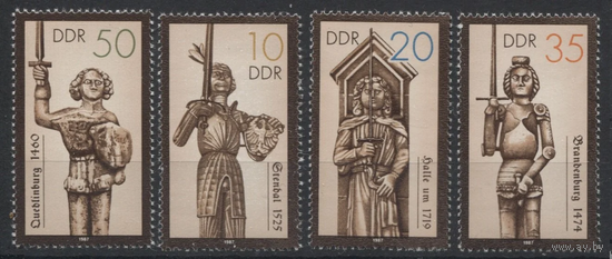 ГДР. Германия 1987 год. Искусство. Статуи Роланда.**