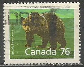 Канада. Медведь. 1989г. Mi#1120.