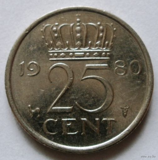 25 центов 1980 Нидерланды