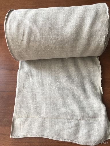 Домотканое льняное полотно