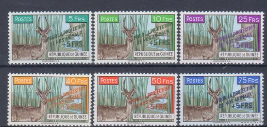 [1433] Гвинея 1961. Фауна.Антилопа. НАДПЕЧАТКИ.СЕРИЯ  MNH