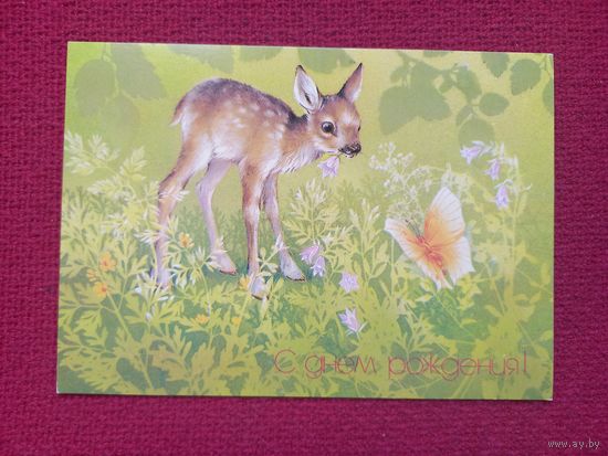 С Днём Рождения! Исаков 1986 г. Чистая.