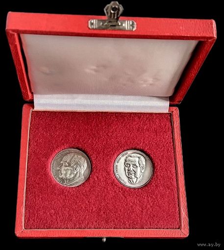 НАСТОЛЬНЫЕ МЕДАЛИ: ВИЛЬГЕЛЬМ ПИК, ЭРНСТ ТЕЛЬМАН ( ГДР 70-е г.г.)