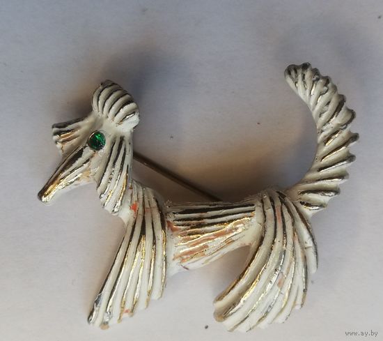 Брошь "Собачка", США, 1970-е