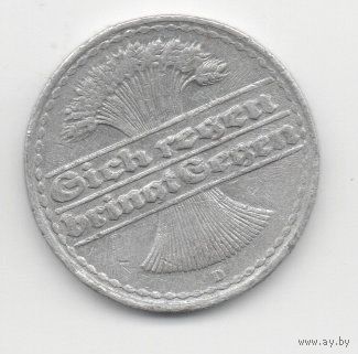 ГЕРМАНСКОЕ ГОСУДАРСТВО (ВЕЙМАРСКАЯ РЕСПУБЛИКА) 50 ПФЕННИГОВ 1921 D