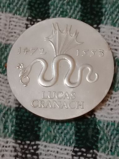 ГДР 20 марок серебро 1972 художник Лукас Кранах