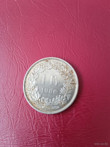 Швейцария 1 франк 1986 года . В .