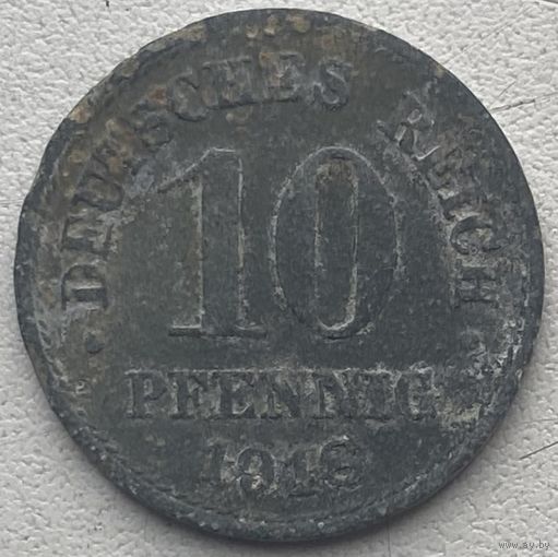 Германия 10 пфеннигов 1916 г.