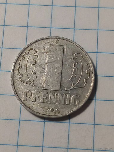 1 Пфенниги ГДР 1963 год