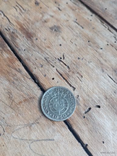 КОЛОНИЯ АНГОЛА 50 сентаво 1950 год