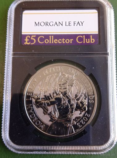 Великобритания 5 фунтов 2023. Мифы и легенды. Фея Моргана. В слабе.