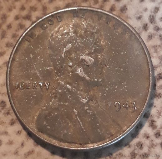 1 цент 1943 США МД Филадельфия