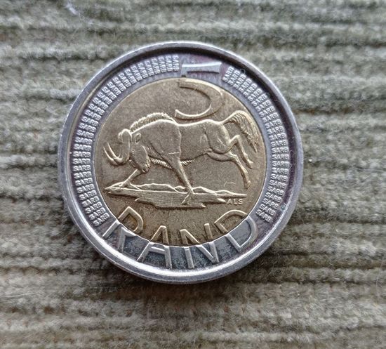 Werty71 ЮАР 5 рандов 2011 рэндов ранд рэнд биметалл