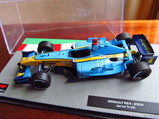 Модель автомобиля 1-43 Фомула 1 Formula 1 F1 Renault R24 2004 Jarno Trulli В комплекте модель, бокс, журнал Состояние модель как новая журнал отличное