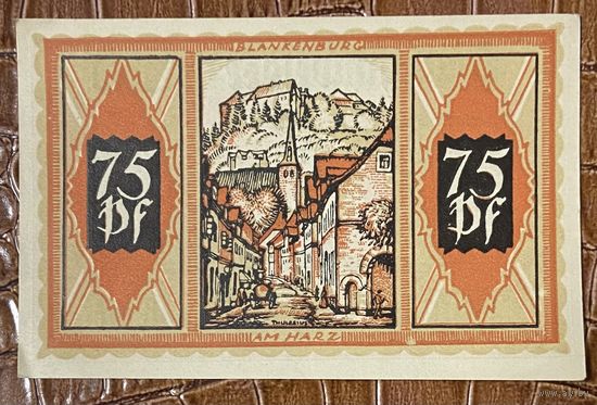 Нодгельд 75 пфеннигов 1921 год. Брауншвейг. Веймарская республика