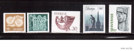 Швеция-1976(Мих.954-958) ,  **   ,  Стандарт, Культура,Искусство, (полная серия)