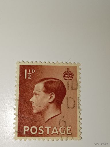 Великобритания 1936 Профиль короля Эдуарда VIII, повернутый налево, что нарушало традицию направления взгляда предыдущего монарха.