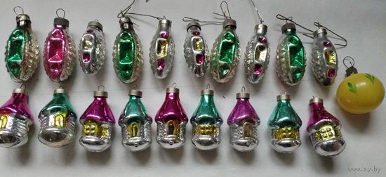 Ёлочные игрушки СССР стекло