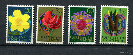 Лихтенштейн - 1972 - Цветы. Местная флора - [Mi. 560-563] - полная серия - 4 марки. MNH.