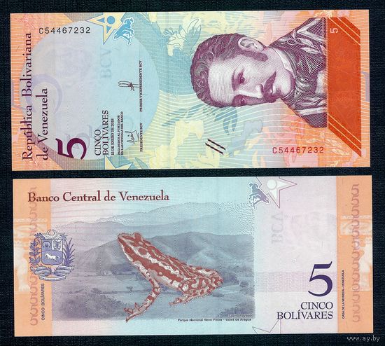 Венесуэла 5 боливар 2018 год, UNC