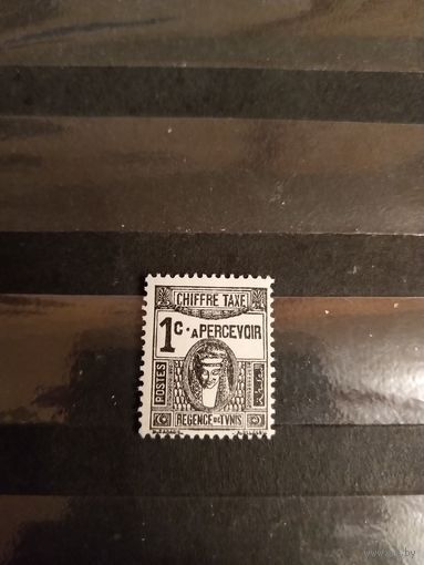 1923 французская колония Тунис доплатная чистая клей MNH** (1-6)