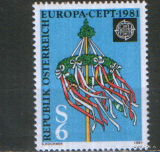 Полная серия из 1 марки 1981г. Австрия "СЕРТ. Майское дерево" MNH