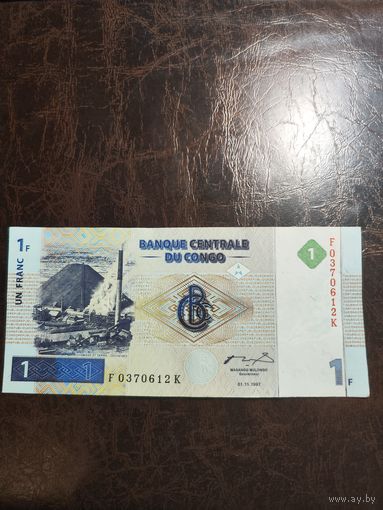 Конго 1 франк образца 1997 года AUNC p 85
