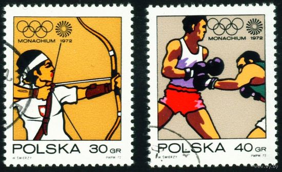 XX летние Олимпийские игры Польша 1972 год 2 марки