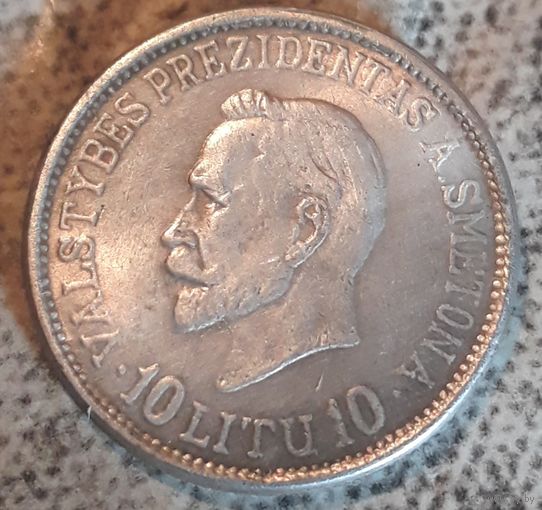 КОПИЯ! 10 лит 1938 Президент Сметона. КОПИЯ! Не магнит
