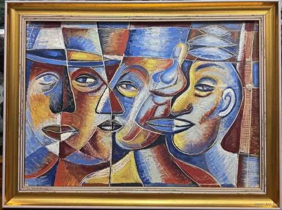 Горшковоз А.И Картон, масло, 1984г. Размер с рамой 57,5х43,5 см.