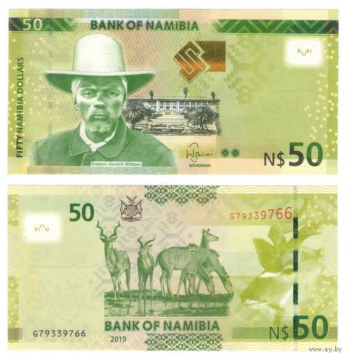 Намибия 50 долларов 2019 год UNC