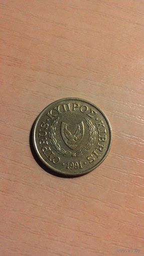 Кипр, 10 центов 1991.