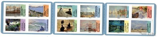 Франция. 2013 Живопись импрессионистов. Буклет. Самоклейки. Серия 10 марок **