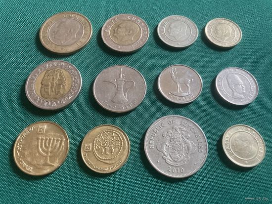 Турция,ОАЭ,Израиль,Египет,Сейшелы  набор монет-5