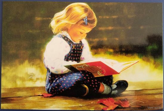 Сюжетная детская открытка. Россия.