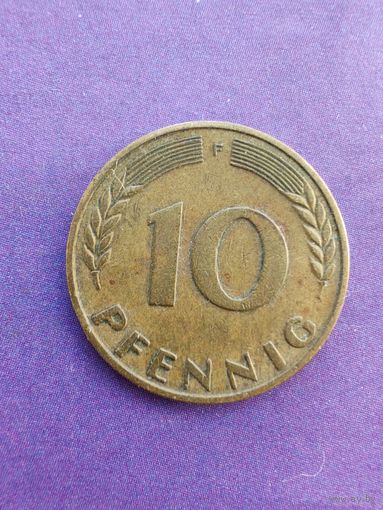 Германия ФРГ 10 пфеннигов 1970 F