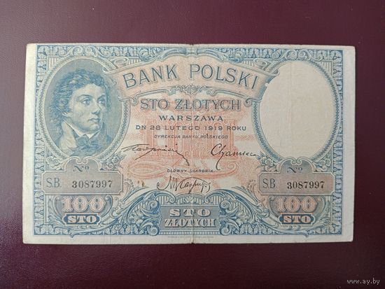 Польша 100 марок 1919