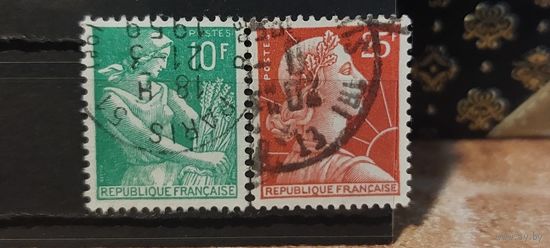 РАСПРОДАЖА ФРАНЦИЯ 1959г. Полная серия. Гаш.