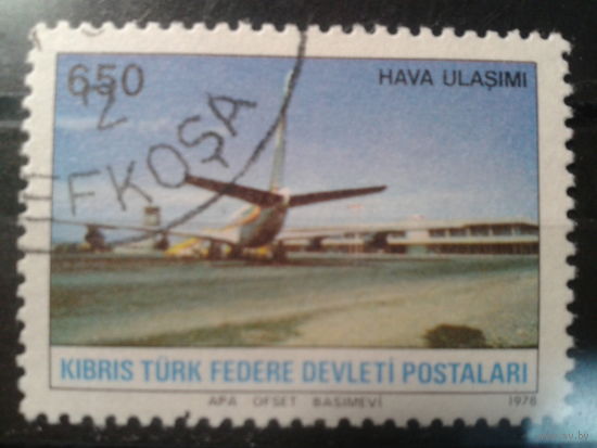 Турецкий Кипр, 1978. Самолет. Mi-1,5 евро гаш.