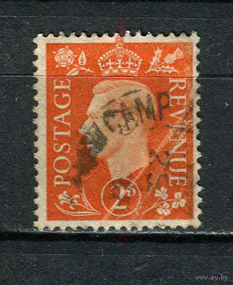 Великобритания - 1937/1939 - Король Георг VI 2P - [Mi.201X] - 1 марка. Гашеная.  (Лот 50Fe)-T25P13