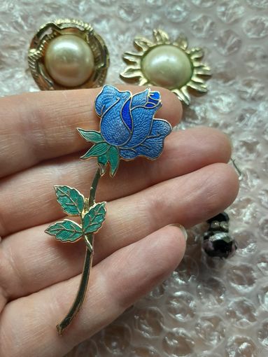 Винтажная брошь Клуазоне.