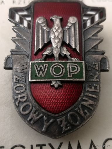 Wzorowy Zolnierz WOP. с документом на прапорщика СССР.
