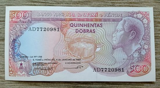 Werty71 Сан-Томе и Принсипи 500 добра 1989 UNC банкнота