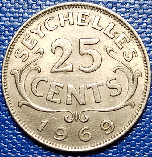 Сейшелы 25 центов 1969 г.