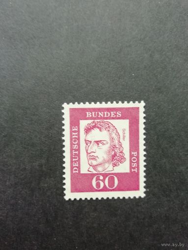 ФРГ 1962 Марка из стандарта за 1962 год "Значительные люди" (чистая**) Mi.357 каталог 0.40 евро