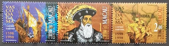 1998 500-летний юбилей путешествия Васко да Гама в Индию через Мыс Доброй Надежды - ошибочно датированный "1598-1998"-Китай